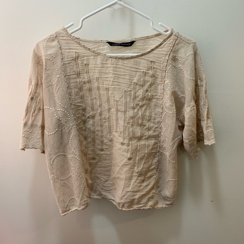 Zara Taupe Blouse